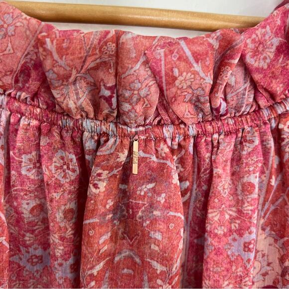 MISA LOS ANGELES Washed Rose Pink Danae Floral Blouson Mini Dress Size M NWOT - Picture 11 of 16